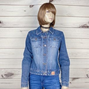 Vintage Guess Med Wash Denim Trucker Jacket Large